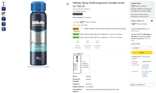Spray Antitranspirante Gillette 150ml por $44 | Oferta Amazon