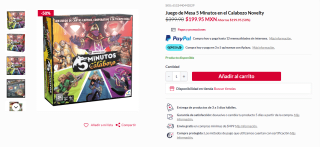 Juego de Mesa 5 Minutos en el Calabozo Novelty por $200 | DelSol