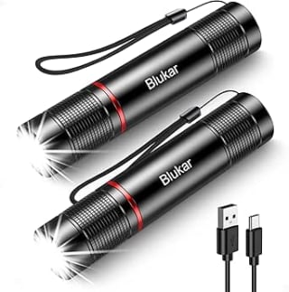 Blukar 2000L LED Rechargeable Torch [2 Pack] for £11.95
