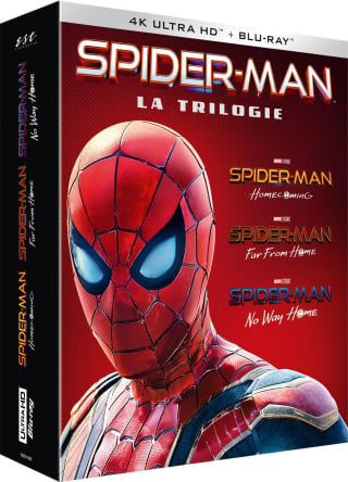 Blu-Ray & 4K Ultra HD Spider-Man Trilogie : Homecoming, Far From Home & No Way Home