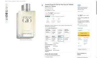 Perfume Armani Acqua Di Gio for Men 200ml por $1,788 | Oferta Amazon