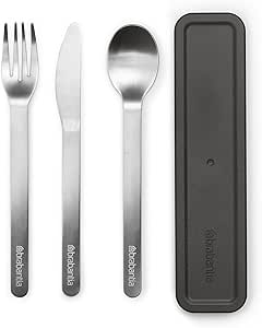 Brabantia - Make & Take Cutlery Set with Case - Set of 3: Knife, Spoon, & Fork
