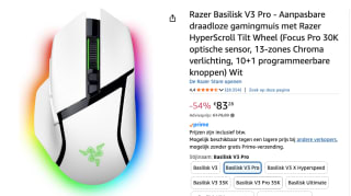 Razer Basilisk V3 Pro Wit voor €83,28 bij Amazon