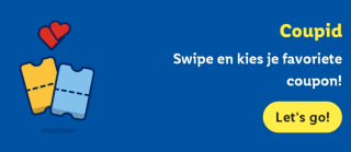 Swipe en kies je favoriete coupon voor een product met korting met de Lidl plus app