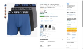 3 Calzoncillos Boxer Puma Hombre por $408 | Oferta Amazon