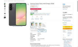 Samsung Galaxy A56 5G 256GB por $5,299 | Amazon