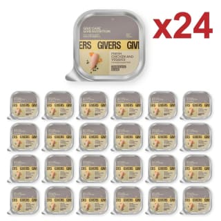 Givers Pack Comida Húmeda para Perro Adulto Pollo Digestivo 24 x 150 g por 14.99€