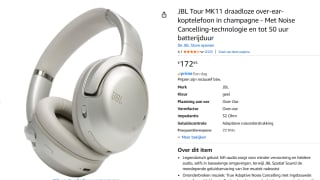 JBL Tour One M2 - Draadloze ANC Over-Ear Koptelefoon voor €172,85 bij Amazon