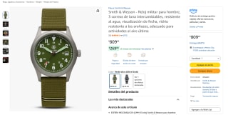 Reloj Smith & Wesson Militar para Hombre por $810 en Amazon