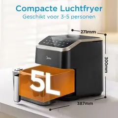 Midea Heteluchtfriteuse, inhoud 5 liter, voor €39,99 bij Joybuy