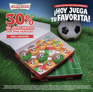 30% de Ahorro en Docena Variada a Domicilio | Krispy Kreme (Jueves)