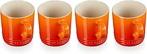LE CREUSET Stoneware Mugs, 350 ml Each, Volcanic x 4. Sold & dispatched by Amazon EU