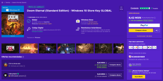 Doom Eternal (Standard Edition) - Windows 10 Store Key GLOBAL por $18 en Eneba