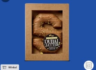 Dubai chocoladeletter voor €3,49 met de Lidl plus app