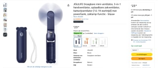 JISULIFE Mini-handventilator voor €23,28