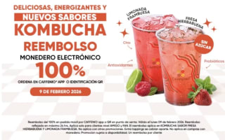 100% de Reembolso en Kombucha en Caffenio