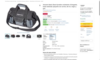 Bolsa para Herramientas Amazon Basics por $260 | Oferta Amazon