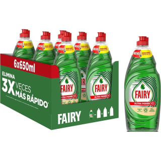 Fairy Ultra Poder lavavajillas 650 ml pack 6 por 15,95€