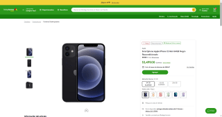 iPhone 12 Mini 64GB Reacondicionado por $2,999 | Cupón Bodega Aurrera