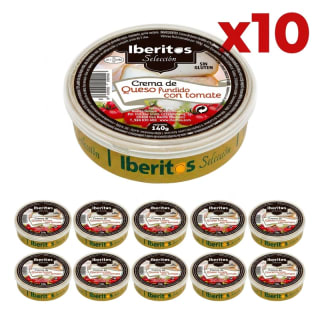Pack 10 Iberitos Crema de Queso Fundido con Tomate por 8.99€