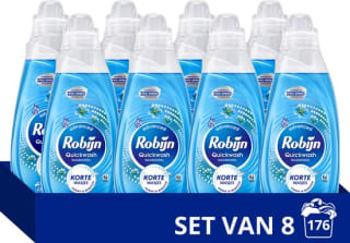 8x Robijn Advanced Quickwash Wasmiddel Morning Dew 22 Wasbeurten 837 ml voor €35,99