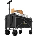 Outsunny 62L Festival Trolley, 60kg Heavy Duty Folding Trolley Cart, Black With code