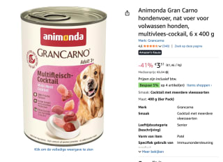 animonda GranCarno Original Adult 6 x 800 g voor €3,51 bij Amazon