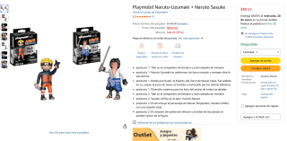 Playmobil Naruto-Uzumaki + Naruto Sasuke por $90 | Amazon