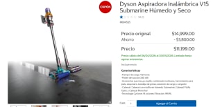 Dyson V15 Aspiradora por $11,199 | Oferta Costco