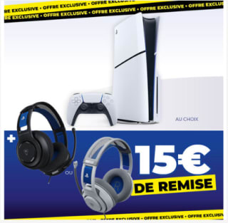 Pack Playstation 5 + Casque Filaire Turtle Beach Atlas 200 à 544,98€