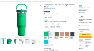 Stanley IceFlow 2.0 vaso 30 oz por $431 en Amazon
