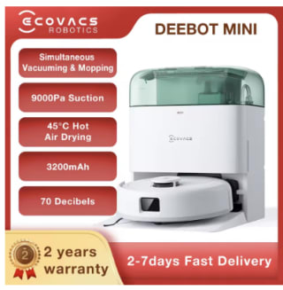 ECOVACS DEEBOT mini Dweil- en zuigrobot voor €221,99 dmv code bij Aliexpress
