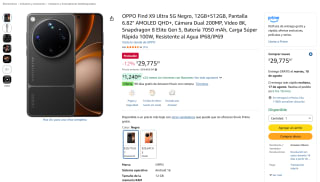 OPPO Find X9 Ultra 5G 12GB 512GB por $26,776 en Amazon