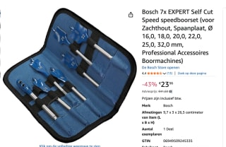 Bosch Accessoires EXPERT Speedborenset Self Cut Speed voor €23,56 bij Amazon