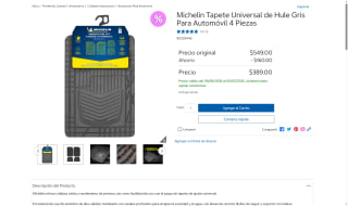 Tapete Michelin 4 Piezas por $389 | Oferta Costco