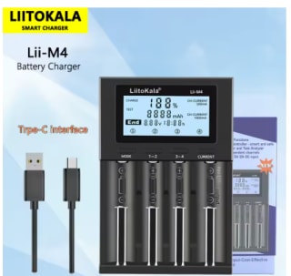 Liitokala Lii-M4 4-Slot Smart Charger voor €14,19 bij Aliexpress