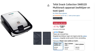 Tefal SW852D Tosti-ijzer voor €58,96 bij Amazon