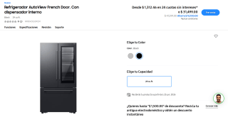 Refrigerador Samsung AutoView French Door por $17,299 | Banorte