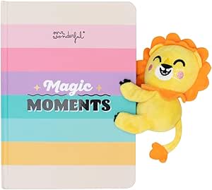 Libreta A5 con peluche león - Magic moments Mr Wonderful