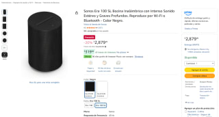 Sonos Era 100 SL Bocina Inalámbrica por $2,879 en Amazon