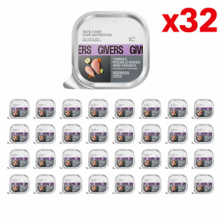 Givers Kitten Pollo, Pavo y Vegetales Comida Húmeda Grain Free 32 x 85 g por 13.99€