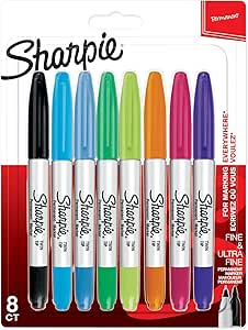Sharpie Set van 8 Permanente Markers Dubbele Punt voor €9,39 bij Amazon