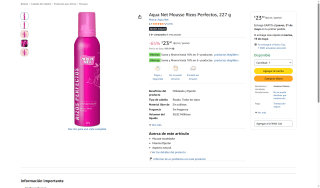 Mousse Aqua Net Rizos Perfectos por $23 | Oferta Amazon