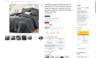 Juego de Edredón Queen Seersucker por $566 | Oferta Amazon