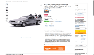 Modelo Time Machine Back To the Future por $350 | Oferta Amazon