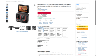 Cámara Insta360 Ace Pro 2 por $6,699 | Oferta Amazon