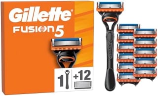 Gillette Fusion5 Maquinilla Afeitar Con Recambios, 1 Mango y 12 Cuchillas por 28.49€