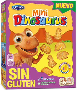 Artiach Mini Dinosaurus sin gluten 2 paquetes por 3.20€