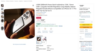 LISEN 5000mAh Power Bank inalámbrico 15W por $375 en Amazon