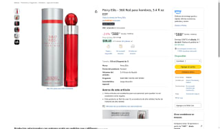 Perfume Perry Ellis 360 Red 100ml por $388 | Amazon
